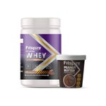 Fitspire Fit Super Nitra Whey Protein | 100g Serving | 36g Protein | 7.76g BCAA | 100% Authentic & No Adulteration | Muscle Growth & Recovery | Free Peanut butter (Belgian Chocolate 1 lbs)