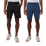 32 DEGREES Cool Men's 2 Pack Stretch Comfort Active Performance Shorts (as1, Alpha, xx_l, Regular, Regular, Black/Blue), Black