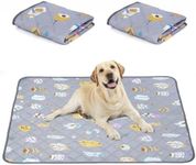 Yoolhamy Washable Pee Pads for Dogs, Pet Dog Training Pads for Puppy Reusable, 2 Packs Ultra-Absorbent Incontinence Pads for Dogs Waterproof Dog Wee Mats for Playpen, Crate (Grey, 2 Packs 60*40cm)