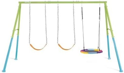 Intex Saucer And Swing Three Feature SteelKids/Childrens Backyard Swing Set 3y+