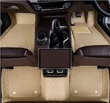 NEXTA PVC, Faux Leather, Nylon 7D Car Floor Mats Compatible with Nissan Terrano - (Beige)