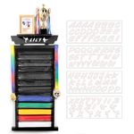 Tilhumt 12 Belts Karate Belt Display Rack with Sticker, Felt Martial Arts Belts Display Holder with Dust Cover, Easily Insert and Remove Belt, Taekwondo Belt Organizer for Kids and Adults