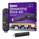 Roku Streaming Stick 4K 2021 | Streaming Device 4K/HDR/Dolby Vision with Roku Voice Remote and TV Controls (3820R)