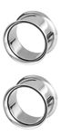 Forbidden Body Jewelry Ear Gauges, Ear Tunnels, Tunnels For Ears, 12G-2 Inch Surgical Steel Mirror Finish Double Flared Tunnel Plug Earrings (Sold in Pairs), Metal