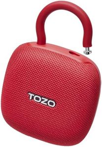 TOZO PE1 Portable Bluetooth Speakers with Adjustable Carabiner, Mini Bluetooth Wireless Shower Speaker with IPX8 Waterproof, 32H Playtime Punchy Bass Audio Speaker for Home, Outdoor and Travel, Red