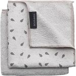 Brabantia 117688 Microfibre Cleaning Cloths (x 2), Machine Washable, Light Grey