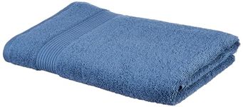 Amazon Brand - Solimo - Cotton Bath Towel | 500 GSM | Fade Resistant | Dark Blue