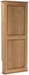 Household Essentials Oak Wood Ironing Board Cabinet with Foldable Design, Natural