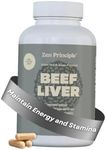 Zen Principle Ultra-Pure Desiccated Beef Liver, Grass-Fed, Pasture-Raised Cows. No Hormones or GMO. Natural Energy and Workout Boost from Iron, Amino Acids, Protein and Vitamins. 180 Capsules 800 Mg.