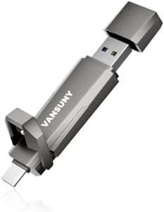 Vansuny 512GB USB C Solid State Flash Drive Up to 1000MB/s USB 3.2 Gen 2 USB C Flash Drive Dual Drive USB A + Type C Flash Drive Portable USB Solid State Drive for Smartphone Tablet Laptop Game