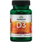 Swanson, Vitamin D3 125mcg (5000 IU), Depot, 1 Capsule Every 5 Days, 250 Softgels, High Dose, Lab -Tested, Soy Free, Gluten Free, GMO Free