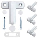 8 Pack Sash Jammer Blocker - Door & Window Lock Anti Theft - Additional Home Security for PVC/uPVC Windows and Doors - White