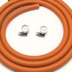 Huddersfield Gas 2m Butane/propane LPG Gas Hose 8mm internal bore with 2 clips