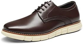 Bruno Marc Men's Crossflex Dress Sneakers Casual Oxford Formal Shoes,Size 7W,Dark Brown,GRANDPLAINWIDE