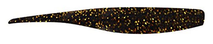 Hurricane Jerk Shad Soft Bait, Root Beer/Gold Flake, 5"