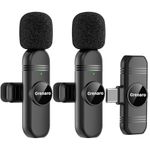 GRENARO Wireless Mic for Youtubers, Noise Cancellation Wireless Microphone for Video Recording, Live Streaming, Mic Wireless for Type-C Ports Devices, 30M Range (Dual Channel Type-C Port Version)