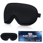 Sleep Eye Mask, 3D Contoured Sleep Mask Light Blocking Sleep Mask for Women and Men, Soft and Comfortable Night Eye Blinder, Suitable for Travel, Lunch Breaks, Sleeping, Meditation