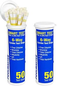 Poolmaster Smart Test 6-Way Swimming Pool and Spa Water Chemistry Test Strips, Made in The USA, 2 Pack,Blue