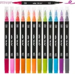 Mr. Pen- Dual Tip Brush Pens, 12 pcs, Vibrant Colors, Brush and Fine Tip Marker, Brush Tip Markers, Dual Tip Markers, Art Markers for Adults, Adult Coloring Markers for Adults, Brush Markers