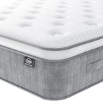 TeQsli 10 Inch 7-Zone Orthopaedic King Mattress, 5FT Gel Memory Foam & Pocket Sprung Hybrid King Size Mattress for Pressure & Back Pain Relief – Medium Firm – Edge Support – 150x200x25cm