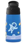 Basil Sipper - Water Bottle for Kids, 430 ml | Stainless Steel Sipper Bottle for Kids | Kids Insulated Bottle | Sipper with Straw & Carry Handle | Kids Water Bottle for Boys & Girls - Space