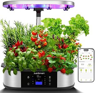 ACONEE 12 Pods WiFi Hydroponics Growing System Indoor Garden with APP Control, 3 Planting Modes, Automatic Timer, Silent Pump, Up to 30", 30W LED Light, Fixed Hook, GS1 Basic