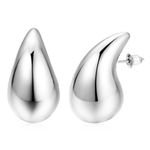 Shining Diva Fashion Latest Stylish Western Earrings for Women Girls (15818er) (Silver)