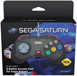 Retro-Bit SEGA Saturn 8-Button Arcade Pad, Slate Grey (RET00131)