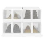 Whitmor Mesh Shoe Boxes-Set of 4-White, email