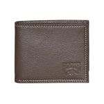 ROOTS Mens Bifold Wallet Genuine Leather Credit Card Holder, Slimfold Stylish Design with Stitching Edges, RFID Blocking Technology with 8 Card Slots, 2 ID Window and 2 Slot Pockets, Brown