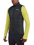 TCA Men's Excel Reflective Running Walking Hiking Sleeveless Thermal Padded Gilet with Zipped Pockets - Darkest Spruce, L