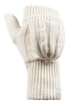 HEAT HOLDERS - Women's Thermal Converter FINGERLESS Cable Knit 2.3 tog Gloves - One size (Cream)