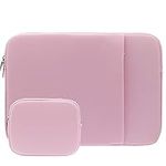 RAINYEAR 11-11.6 Inch Laptop Sleeve Padded Bag Computer Case Cover With Small Case for Charger or Mouse, for 11 MacBook Air/Notebook/Ultrabook/Tablet/Chromebook of Dell HP ThinkPad Lenovo Asus(Pink)