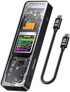 DOCKCASE Explorer Edition M.2 NVMe SSD Enclosure,Support 10s PLP Prevents Write Data Loss,USB 3.2 Gen 2 Type-C (10 Gbps), fits NVMe PCIe,Size 2230/2242/2260/2280,Support M-Key B+M Key UASP