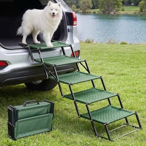 5‑Step Dog Stairs for Car Trunk, 18.5" Wide Foldable Lightweight Pet Stairs