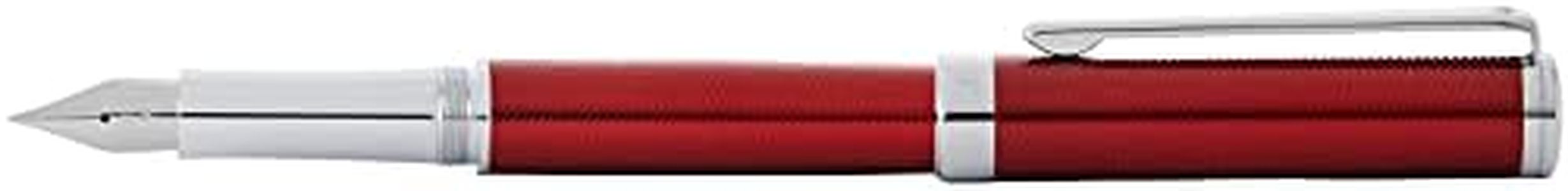 Sheaffer Intensity Engraved Red Lacquer w/Chrome Appointments and Medium Nib Fountain Pen