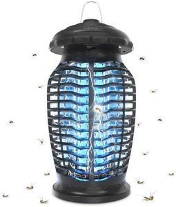 Bug Zapper Mosquito Killer for Outdoor Indoor, 4200V High Powered Powerful Electric Fly Zapper with 15W UV Light Lamp, Effective and IPX4 Waterproof Insect Killer Trap Moth Killer Wasp Killer