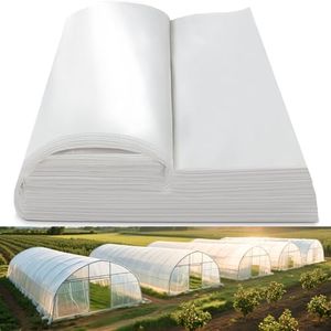 laapee 24x100 Ft Greenhouse Film Plastic Sheeting, Greenhouse Polyethylene Plastic Film 6 mil Thickness Replacement Cover, UV Resistant, Plant Covers Freeze Protection for Windproof Frost& Dust Proof