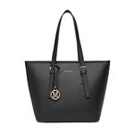 Miss Lulu Tote Bag for Women Large Shoulder Bag Handbag Faux Leather Adjustable Handles Golden Hardware