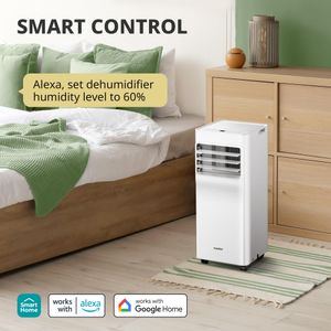 COMFEE’ 9000 BTU Portable Air Conditioner – App & Remote Control, Dehumidifier, Fan, Window Kit, 24-Hour Timer, Up to 355 sq.ft.