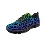 SEANATIVE Running Shoes Women Tennis Shoe Fashion Walking Sneaker Colorful Leopard Print Breathable Athletic Sport Size 39