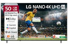 LG 126 cms (50 inches) NU87 AI Series Nano 4K Ultra HD Smart webOS VA LED TV 50NU870BPLA