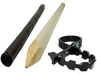 Woodside Tree Support Stake Pack, Garden Sapling/Fruit Tree/Shrub Stake with Tie & Sleeve