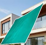 Multipurpose Green Shade Net for Garden Balcony, Agriculture, Parking Sun Protection Shade Sail Plant Netting - 85-90% Sun Block with Niwar Stitched - High Density (10 x 60 ft)