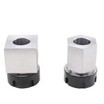 Finish Machining, High Precision 0.0005", ER-32 Collet Chucks Block Set Of 2 Square And Hex Workholding Holder For CNC Lathe Engraving Machine