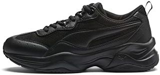 PUMA Women Cilia Sneakers, Puma Black-Puma Silver-Peach Bud, 8.5 UK
