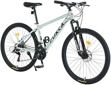 27.5" Wheels 21-Speed Mountain Bike for Men, Women, Boys and Girls, Front Suspension Aluminum Frame (Green)