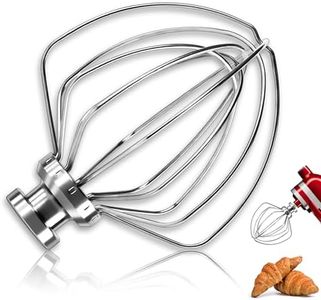 K45WW Stainless Steel 6-Wire Whip Attachment for KitchenAid 4.5 and 5-Quart Tilt-Head Stand Mixer, Egg Cream Stirrer,Flour Cake Balloon Whisk,Dishwasher Safe by COOKRA