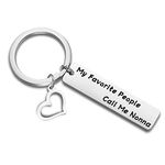 FEELMEM Nanny Gift My Favorite People Call Me Nanny Keychain Best Nanny Ever Jewelry Babysitter Gift Grandma Gift (Nonna)