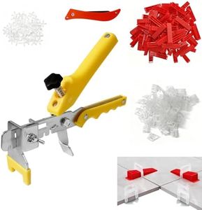 Tile Leveling System 1/8”Kit with Tile Plier, 600pcs Tile Spacers Clips and 200pcs Reusable Wedges Tile Leveler Tool Set for Tile & Stone Installation